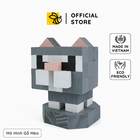 Mô Hình Gỗ 12 Con Giáp Mão (Mèo)