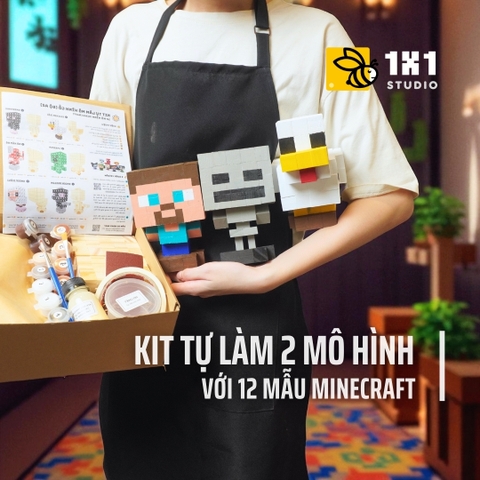 KIT Tự Làm 2 Mô Hình Nhân Vật Minecraft (A2)