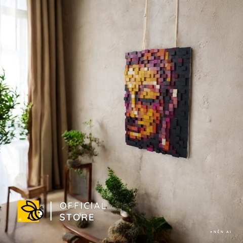 Tranh Pixel Chân Dung Phật (Blur)