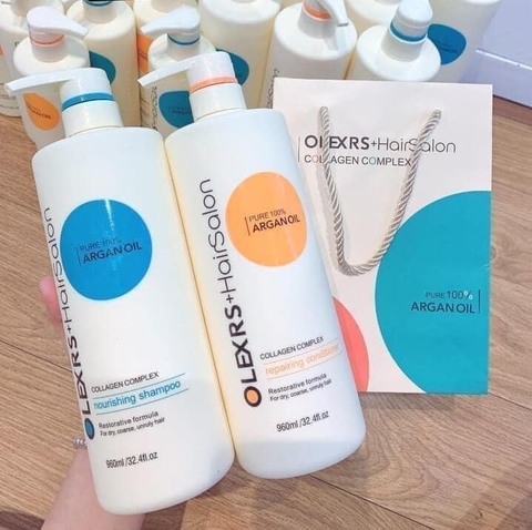 Dầu Gội Xả Olexrs Argan Oil Collagen Hair Salon 500ml - 1000ml