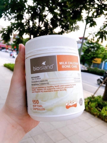 Hỗ trợ xương khớp Viên canxi sữa bổ sung canxi Bio Island Milk Calcium Bone Care 150 viên