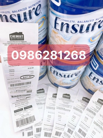 Sữa bột Ensure Úc vị vani 850gr