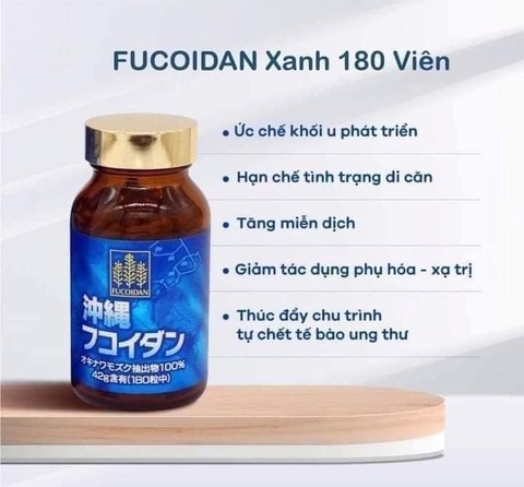 Viên uống tảo Fucoidan Okinawa phòng chống ung thư Nhật Bản 180 viên