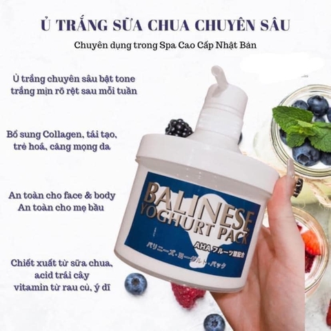 Ủ trắng da sữa chua Balinese Yoghurt Pack 500gr