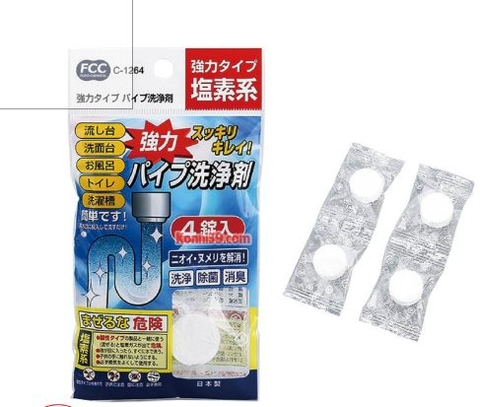 Sét 4 viên sủi vệ sinh đường ống 10gr