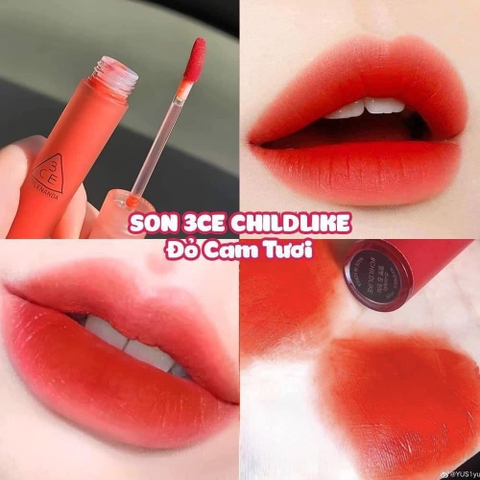 Son 3CE màu đỏ cam Childlike