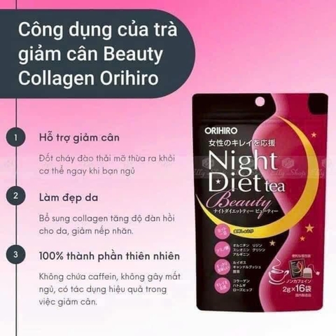Trà giảm cân đẹp da ban đêm Orihiro Night Diet Tea Beauty