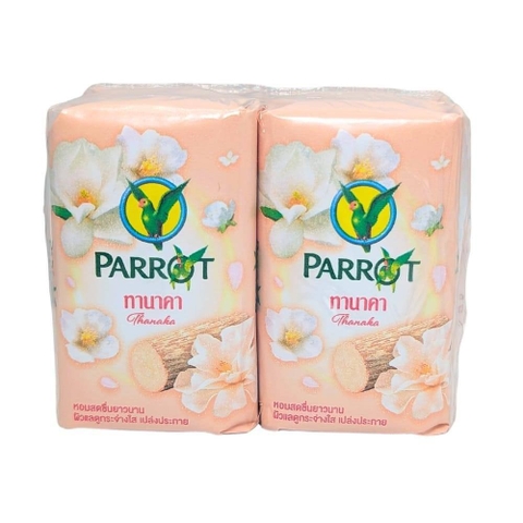 Lốc 4 bánh Xà bông tắm Con Vẹt Thái Lan Hương gỗ thơm Thanaka