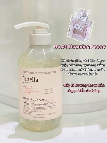 Sét sữa tắm Jmella Hàn Quốc 500ml kèm bông tắm