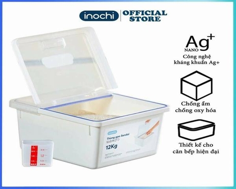 Thùng đựng gạo Sendai Inochi 12kg Nhật Bản