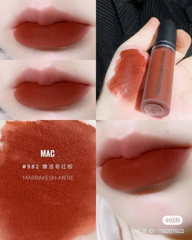 Son kem MAC 982 Powder Kiss Liquid Lipcolour