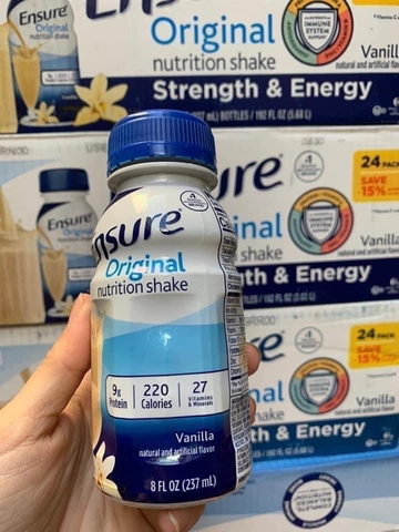 Sữa Ensure Gold nước của Mỹ thùng 24 lon