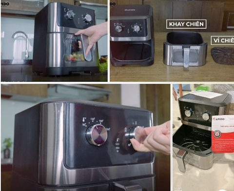 NỒI CHIÊN KHÔNG DẦU RAPIDO 8 LIT