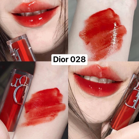 Son dưỡng Dior màu 028 đỏ cam mini