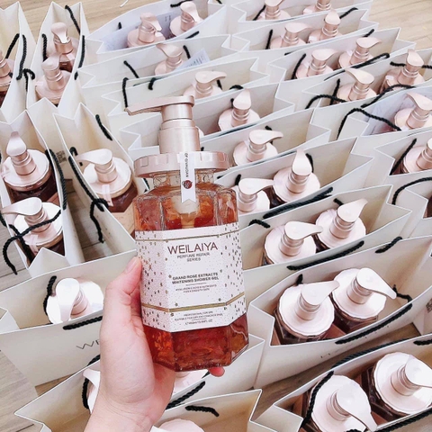 Sữa Tắm Trắng Da Hoa Hồng Damask Weilaiya Grand Rose Extracts Whitening Shower Gel 450ml