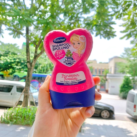 Dầu gội xả Bubchen 2in1 hình trái tim cho bé từ 1 tuổi chai 230ml