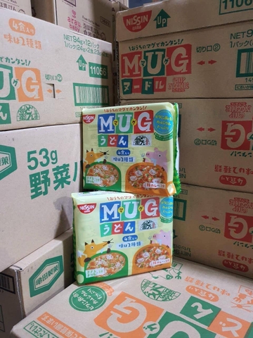 Mì Mug Xanh Nissin Nhật Bản túi 4 gói