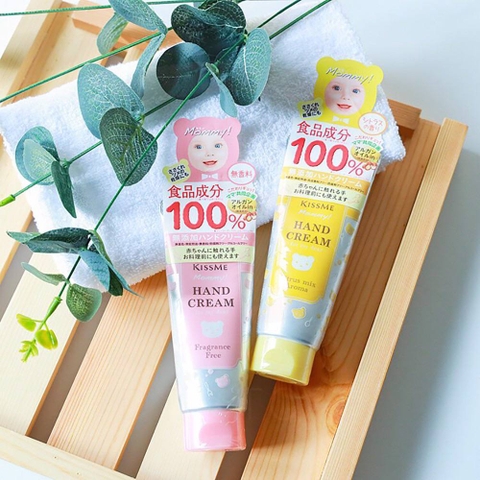 Kem Dưỡng Da Tay Cấp Ẩm Làm Da Mềm Mịn, Săn Chắc Dành Cho Trẻ Em và người lớn Kissme Mommy Hand Cream 60g Nhật Bản
