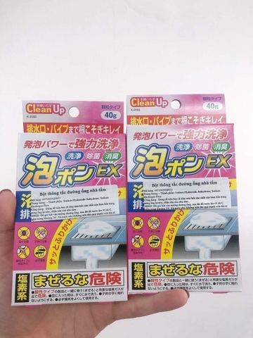 Bột thông tắc đường ống nhà tắm Nhật Bản 40gr