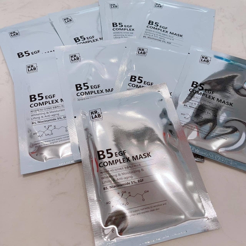 Mặt Nạ Cấp Ẩm Phục Hồi KrLab+ B5 EGF Complex Mask bịch 10 miếng
