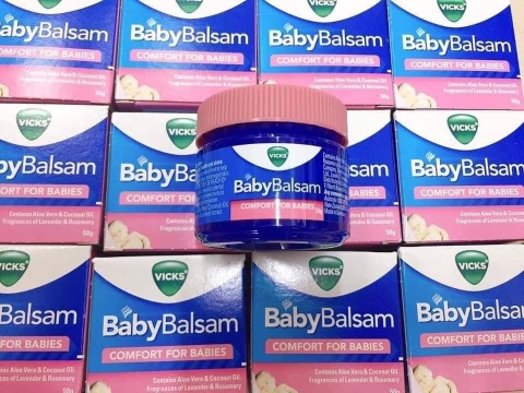 Kem bôi giữ ấm ngực giảm ho BabyBalsam Vicks 50g