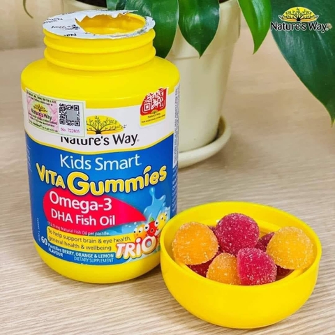 Kẹo gum nature way omega-3 DHA fish oil Hỗ trợ phát triển não bộ và thị lực cho bé