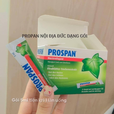 Thuốc ho Prospan Đức hộp 21 gói x 5ml