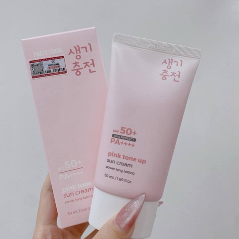Kem chống nắng Prettyskin màu hồng