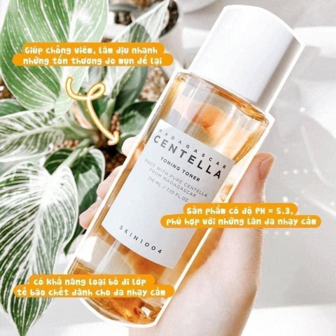 Nước hoa hồng toner Rau Má Centella Skin 1004 100ml