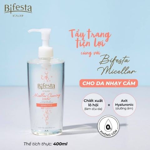 Nước tẩy trang Bifesta Micellar Cleansing Water 400ml Nhật Bản