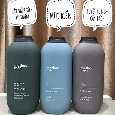 Sữa tắm hữu cơ Method Body cho nam giới