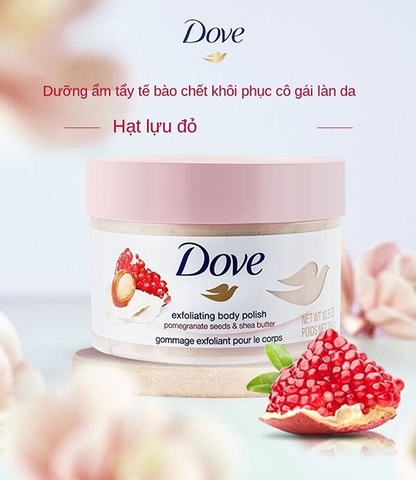 Tẩy tế bào chết toàn thân Dove Exfoliating Body Polish Body Pomegranate Seed Shea Butter 225ml
