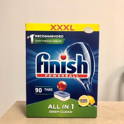 VIÊN RỬA BÁT FINISH ALL IN 1 90V HƯƠNG CHANH