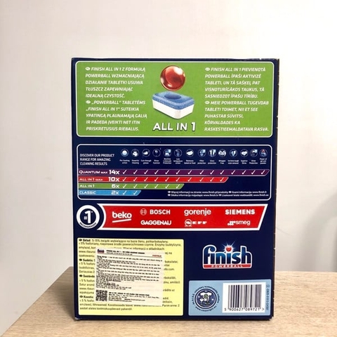 VIÊN RỬA BÁT FINISH ALL IN 1 90V HƯƠNG CHANH