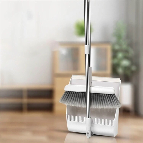 Bộ Chổi Xẻng Hót Rác Gập Trắng Oday Thái Lan