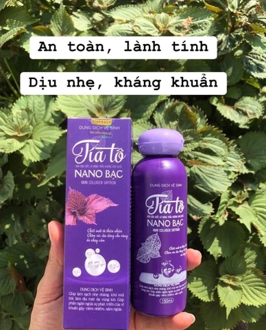 Dung Dịch Vệ Sinh Tía Tô NANO BẠC 150ml