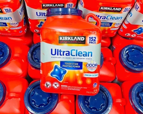 Viên giặt xả Kirkland ultra clean 152 viên của Mỹ