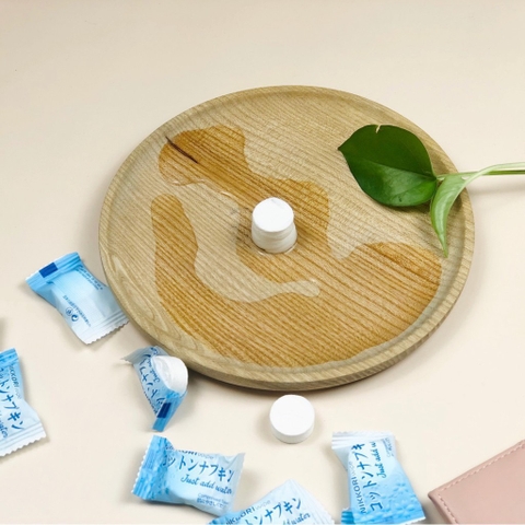 Khăn nén lau mặt khử trùng Nikkori túi 12 viên