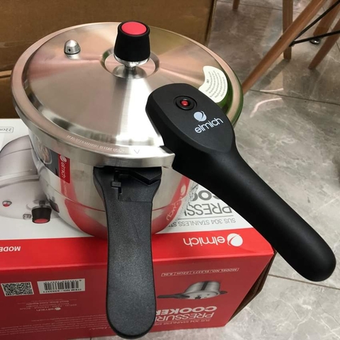 NỒI ÁP SUẤT INOX 304 KÈM VỈ HẤP ELMICH 22CM 5.5L EL3371