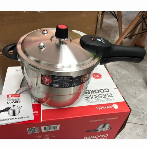 NỒI ÁP SUẤT INOX 304 KÈM VỈ HẤP ELMICH 22CM 5.5L EL3371