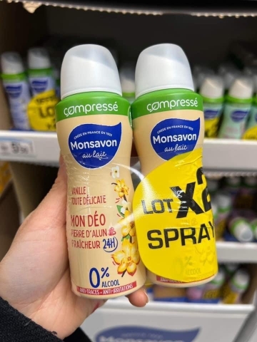 Xịt khử mùi kháng khuẩn Monsavon nội địa Pháp