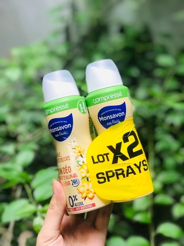 Xịt khử mùi kháng khuẩn Monsavon nội địa Pháp