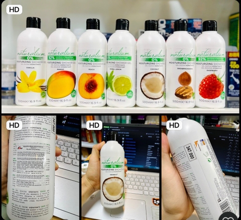 Sữa tắm thiên nhiên Naturalium chính hãng Tây Ban Nha