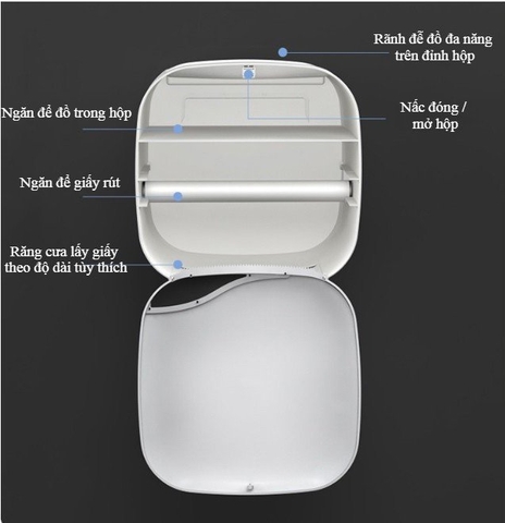 Hộp đựng giấy vệ sinh Ecoco 2 tầng E1804