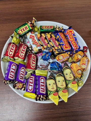 Kẹo mix 8 vị của Nga 450gr mẫu mới