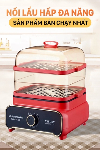 Nồi lẩu hấp đa năng 2 tấng YASUKY 4L