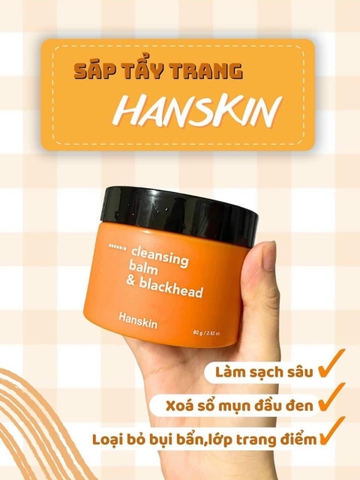 Sáp Tẩy Trang Hanskin AHA Cleansing Balm & Blackhead hũ 80gr