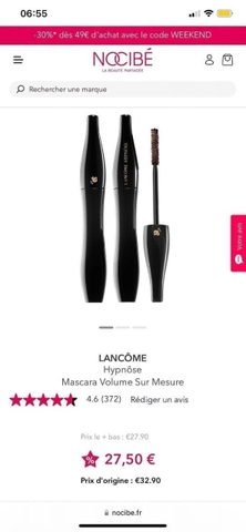 Mascara mini 2ml Lancome