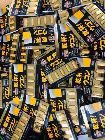 Viên uống giải rượu Cpillbox Gold Nhật Bản vỉ 5 viên