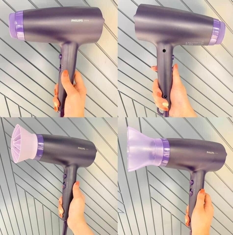 Máy sấy tóc Philips BHD3000 màu tím hàng Pháp